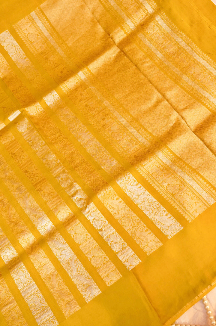 Radiant Haldi Mashru Silk Sonaroopa Celebrity Inspired Saree