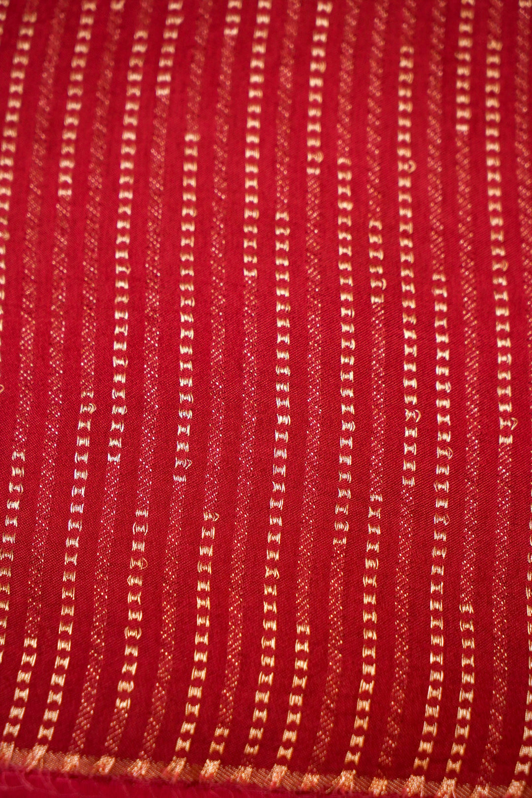 Maroon Banarasi Kota Bridal Saree with Silk Border &amp; Paithani Inspired Weaving