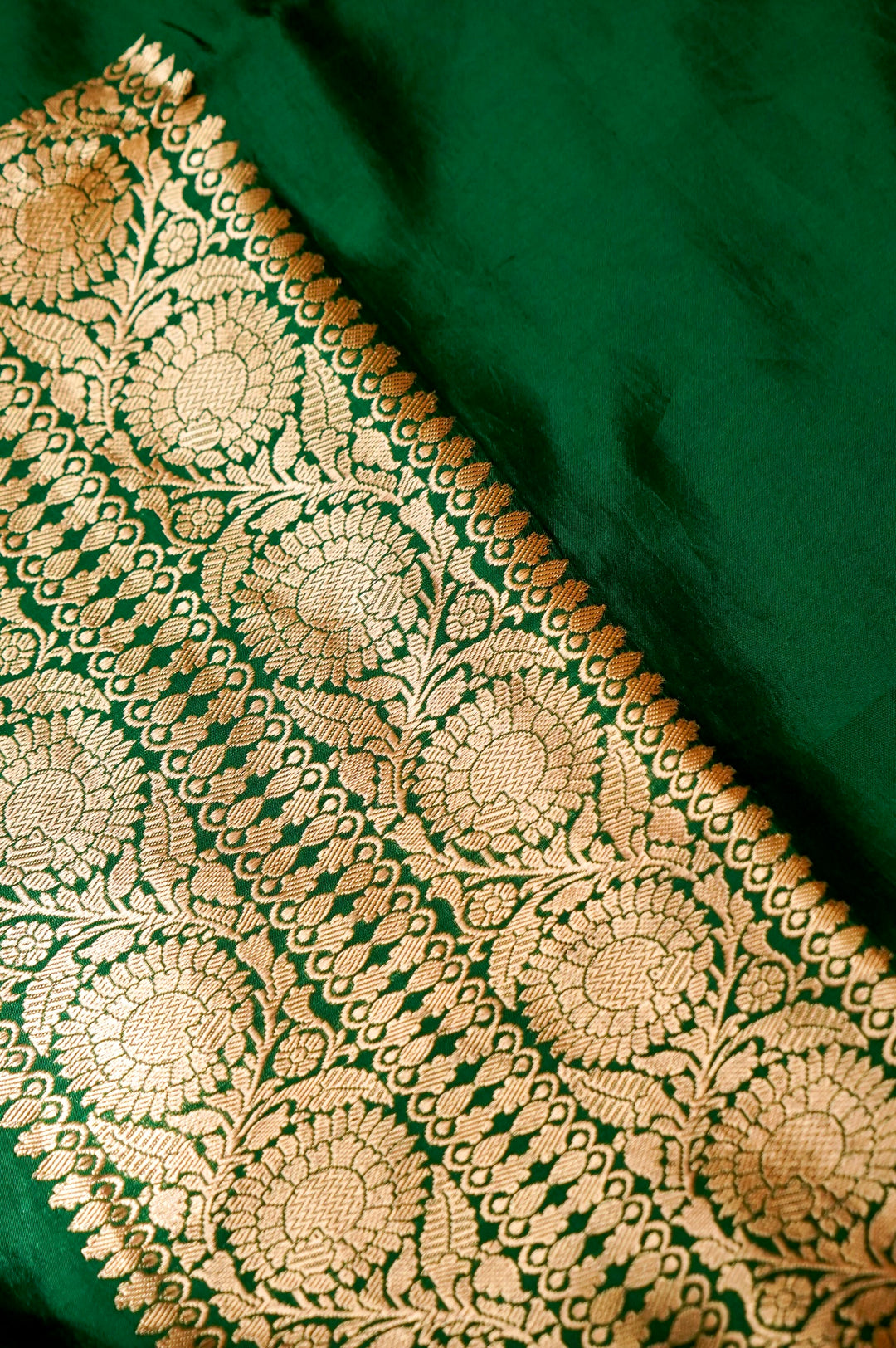 Elegant Green Katan Silk Cord Set for Festive and Traditional Occasions View 4