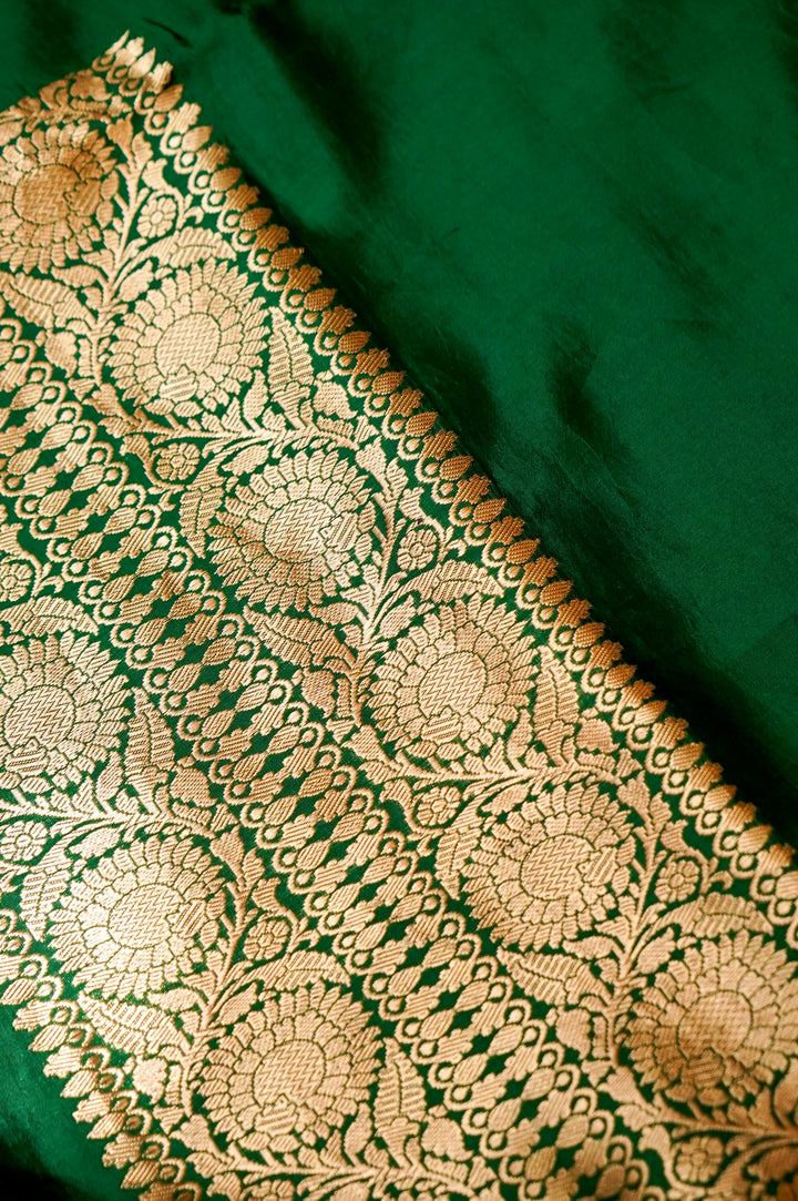 Elegant Green Katan Silk Cord Set for Festive and Traditional Occasions View 4