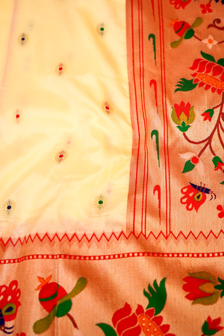 Banarasi Silk Saree with Paithani Inspired Weaving Pattern