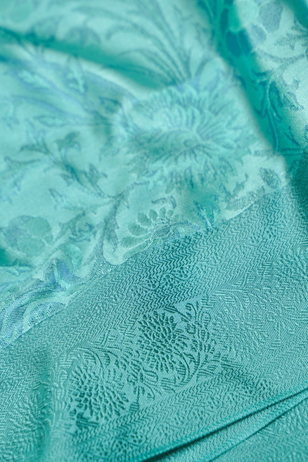 Sea Green Handwoven Pure Banarasi Tanchoi Silk Saree