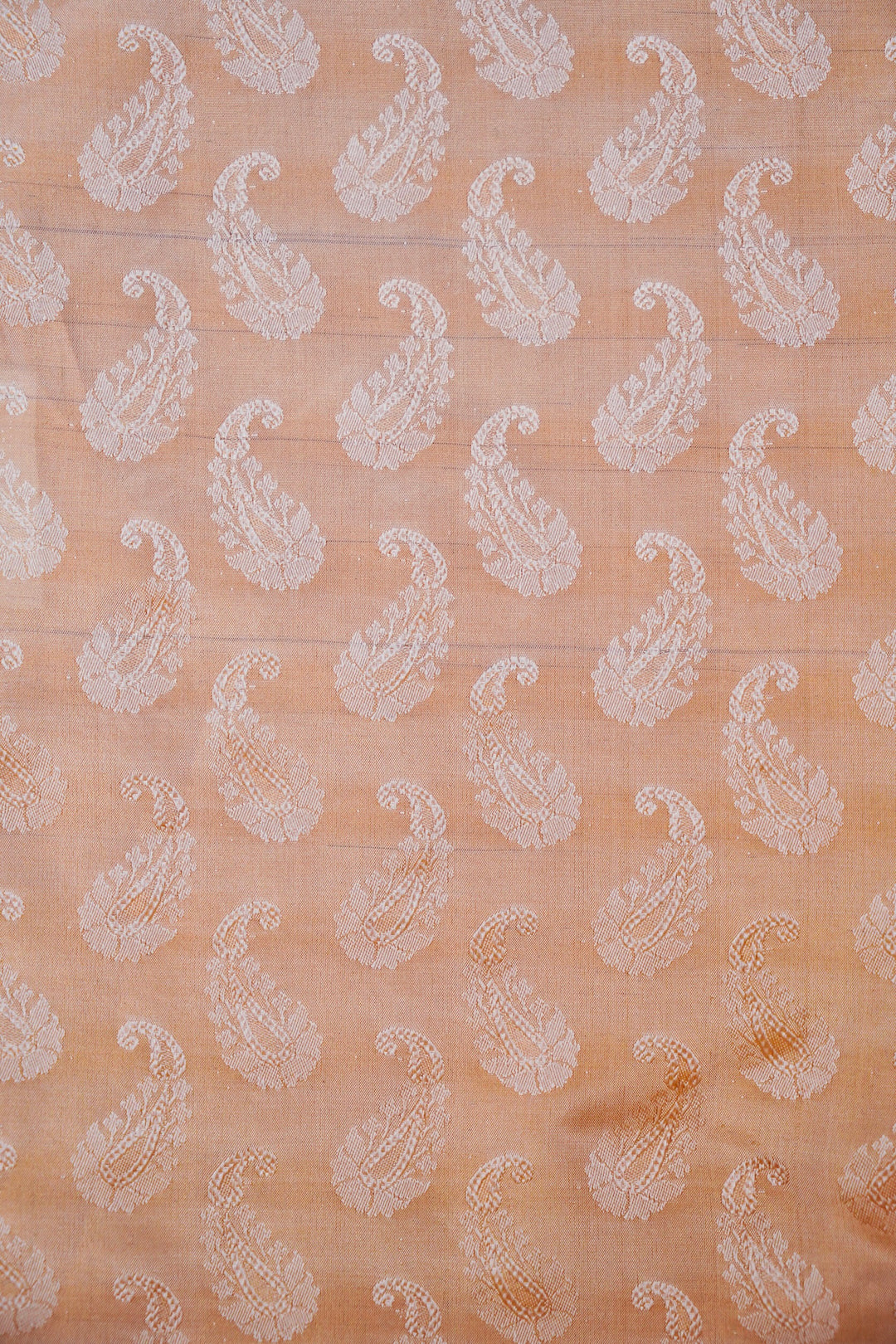 Dyeable Banarasi Katan Tissue Fabric Exquisite Handwoven Tanchoi Design