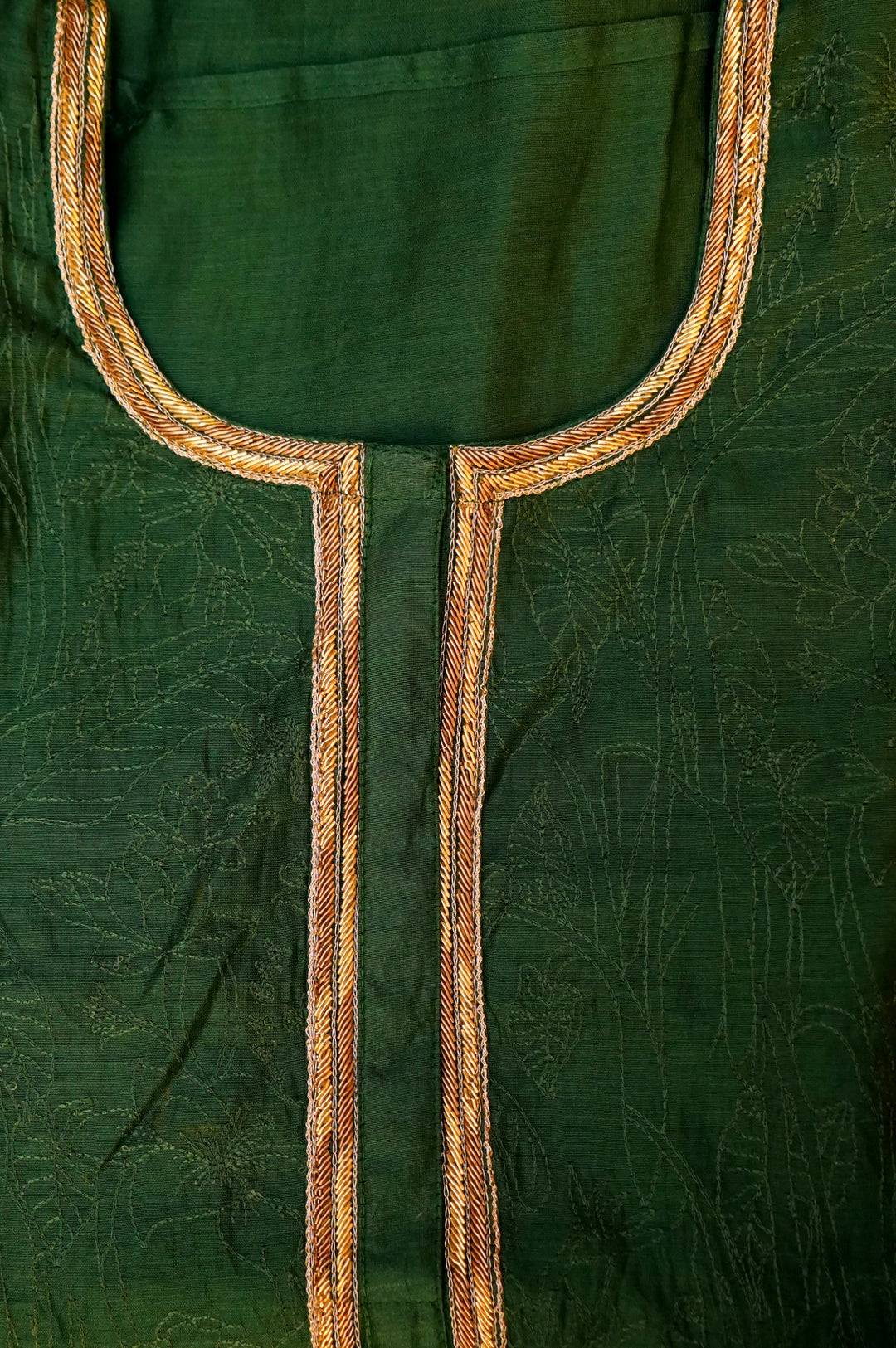 Regal Green Chanderi Silk Suit Zardozi & Pichwai Embroidered Royal Ensemble