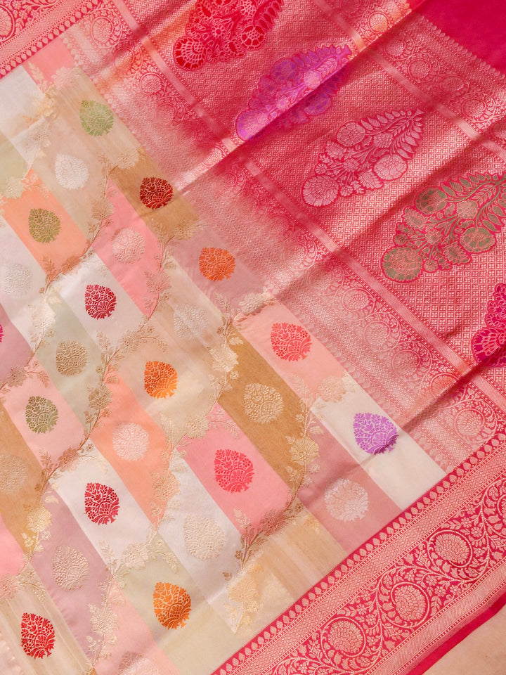 Handwoven Banarasi Kadwa Pure Katan Silk Rangkaat Saree View 2