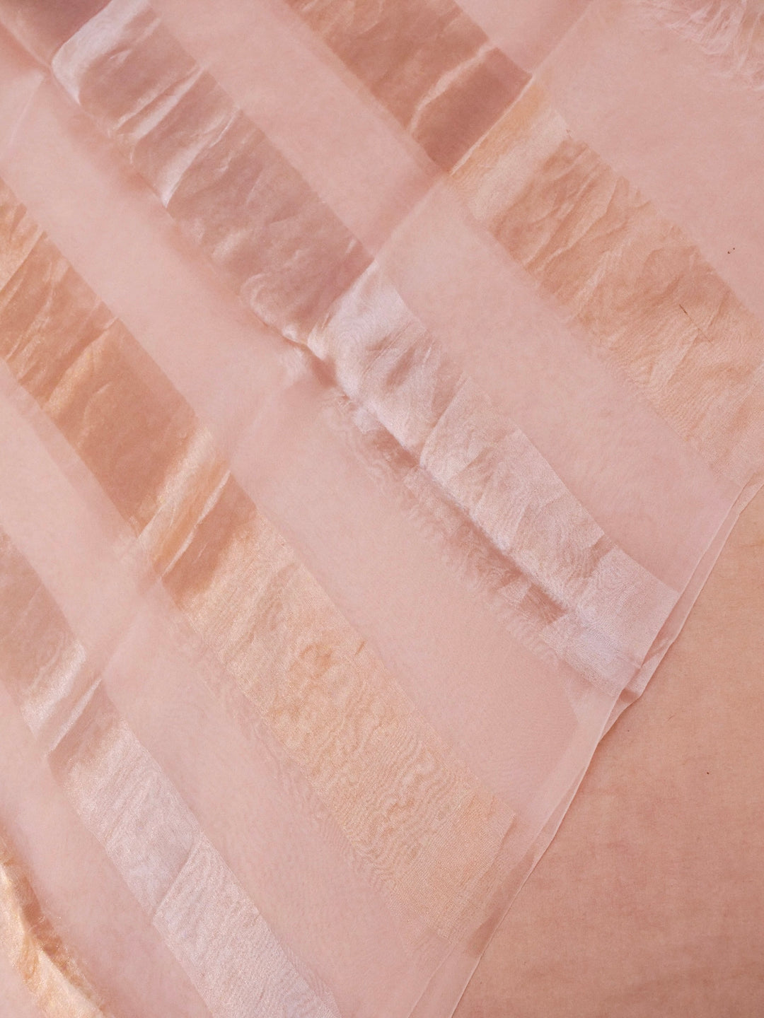 Pastel Pink Pure Chiniya Silk Printed Suit with Kadwa Organza Dupatta View 3