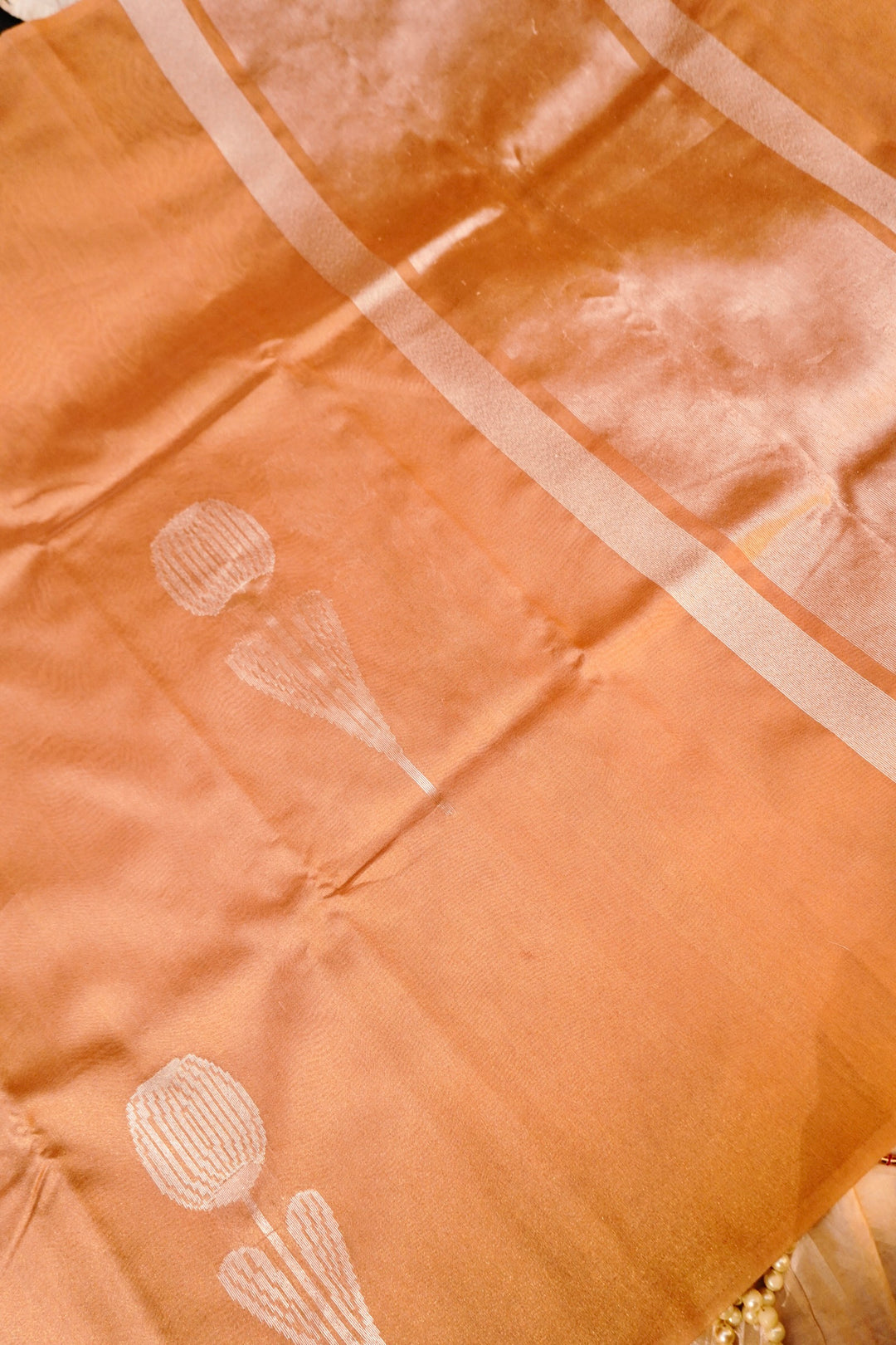 Graceful Rose Gold Sonaroopa Pure Tissue Soft Silk Saree
