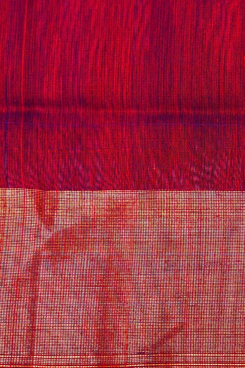 Blue Patola Cotton Silk Saree with Multi-Color Geometric Design