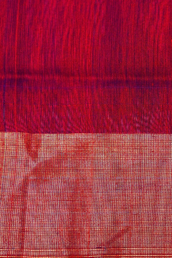 Blue Patola Cotton Silk Saree with Multi-Color Geometric Design
