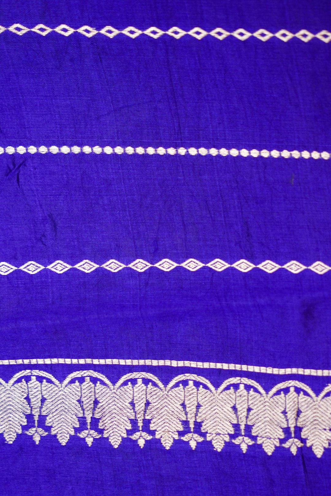 Indigo Blue Pure Katan Silk Handloom Saree with Zari Woven Boota