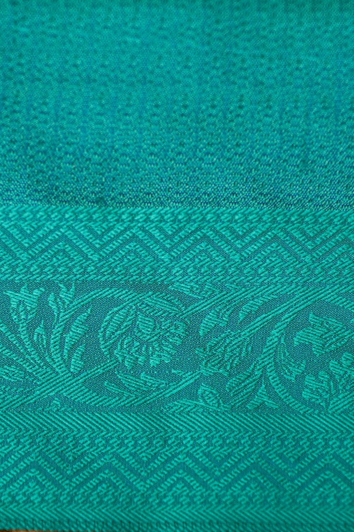 Rama Green Handwoven Pure Banarasi Tanchoi Silk Saree