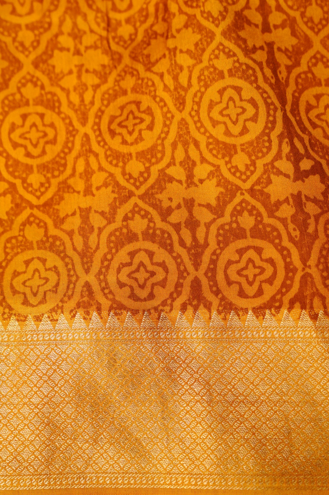 Heritage Elegance – Crepe Silk Printed Saree with Zari Weaving Border Inspired by Pichwai Art