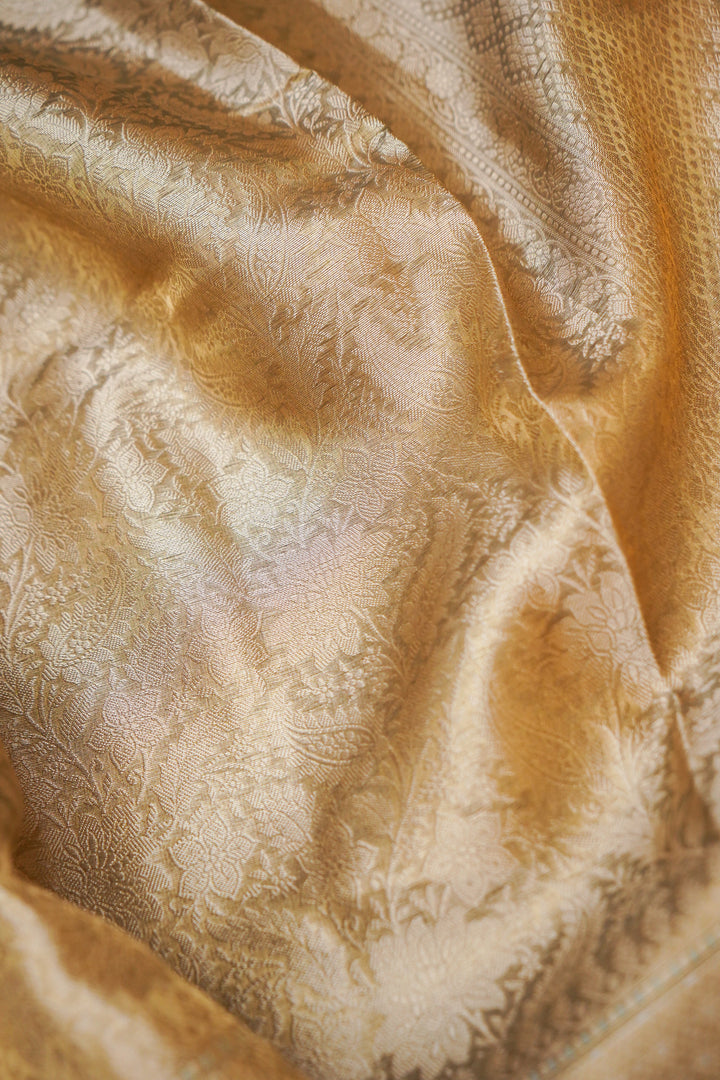 Sage Majesty Pure Brocade Katan Silk Banarasi Saree View 4