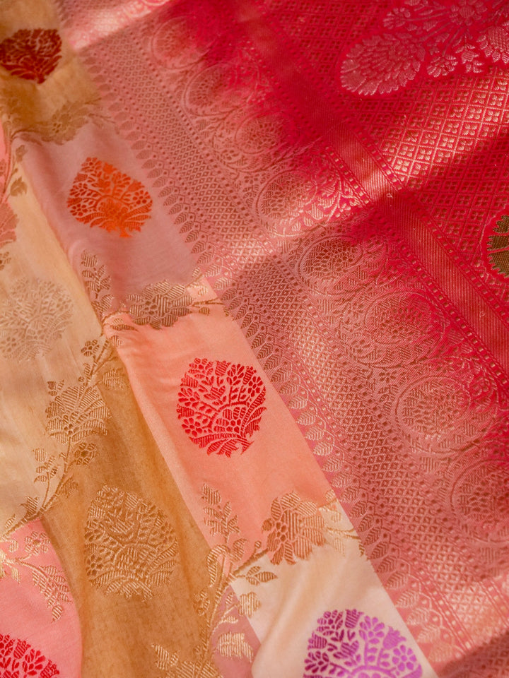 Handwoven Banarasi Kadwa Pure Katan Silk Rangkaat Saree View 5