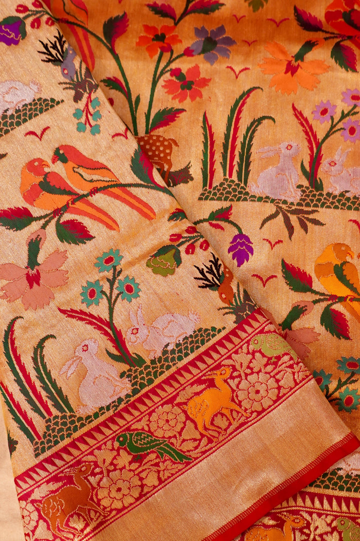 Handwoven Red Bridal Banarasi Pure Katan Silk Saree