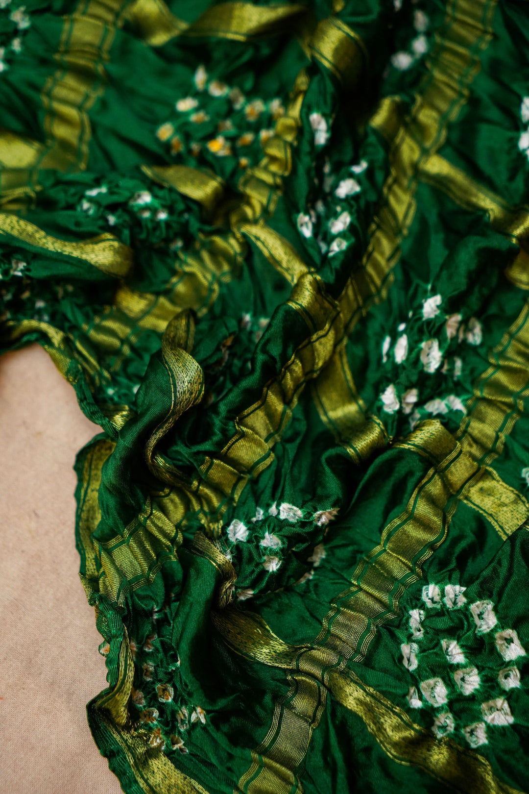 Emerald Grace Pure Modal Silk Gajji Dupatta View 4