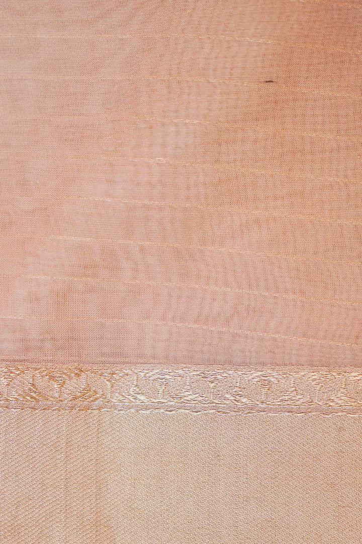 Timeless Grace Cream Kora Silk Saree with Tilfi Zari & Meenakari Jaal Weave