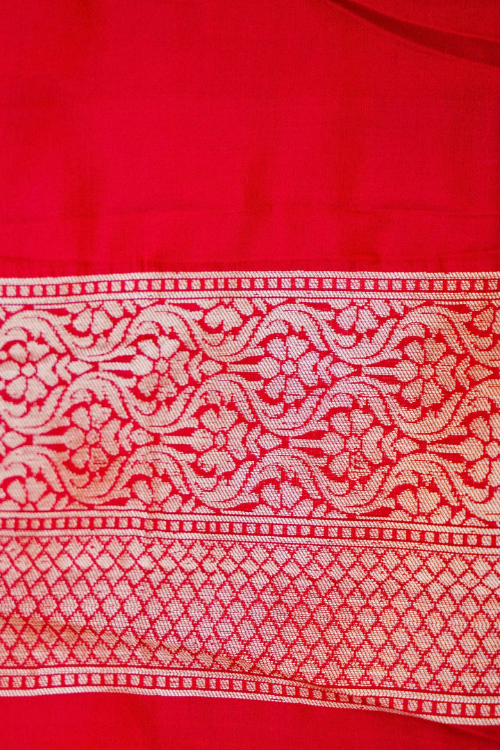 Handwoven Banarasi Bridal Pure Katan Silk Meenakari Jaal Saree