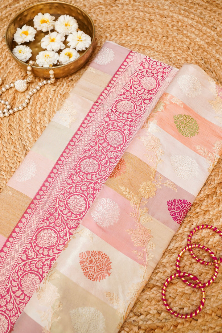 Handwoven Banarasi Kadwa Pure Katan Silk Rangkaat Saree