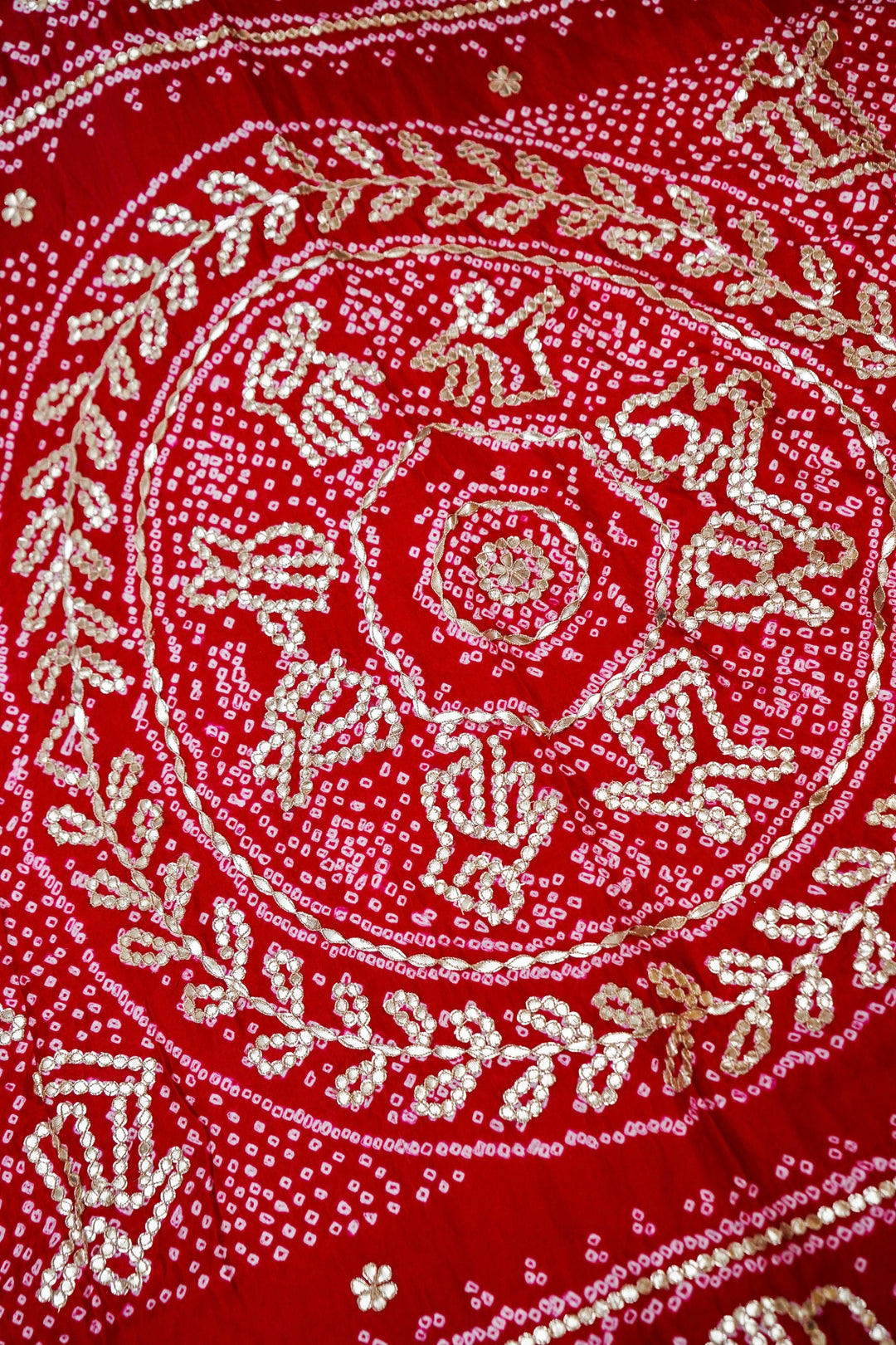 Bandhej Gulnaar Bridal Pure Gajji Silk Dupatta with Gota Patti View 5