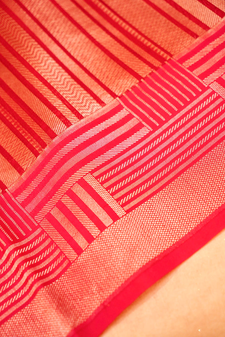 Pink Pure Organza Silk Saree with Brocade Organza Body and Silk Border