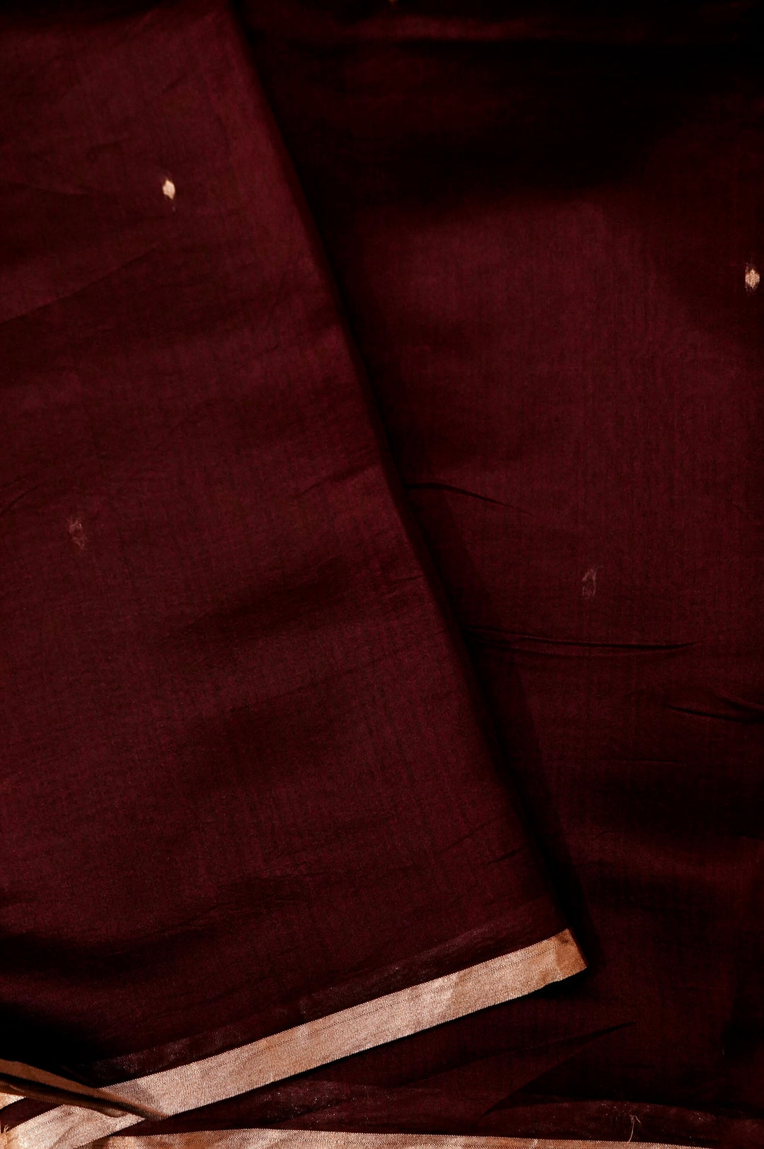 Earthy Royalty – Pure Banarasi Handloom Chiniya Silk Saree in Dark Brown