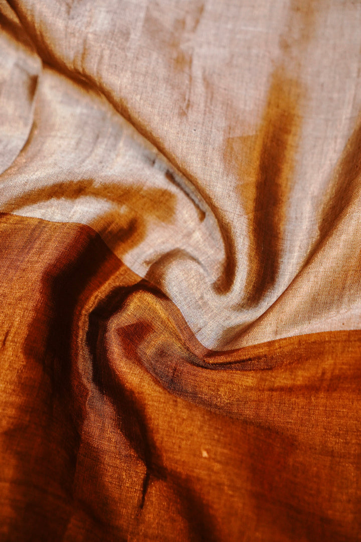 Regal Golden & Silver Pure Handloom Katan Tissue Saree with Zardozi Embroidery