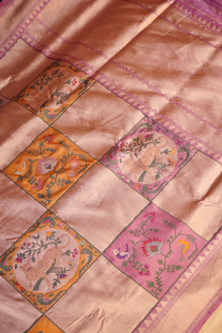 Gulabi Rooh – Handwoven Onion Pink Banarasi Pure Katan Silk Saree