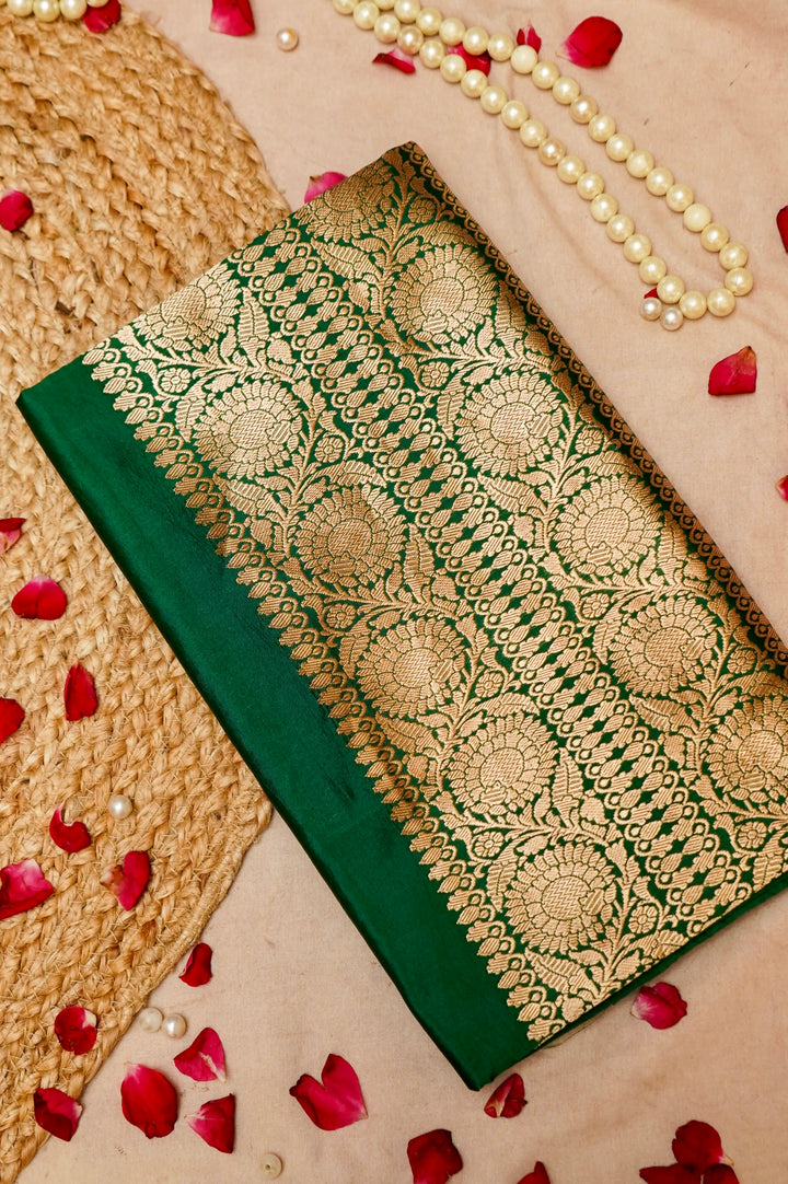 Elegant Green Katan Silk Cord Set for Festive and Traditional Occasions View 1