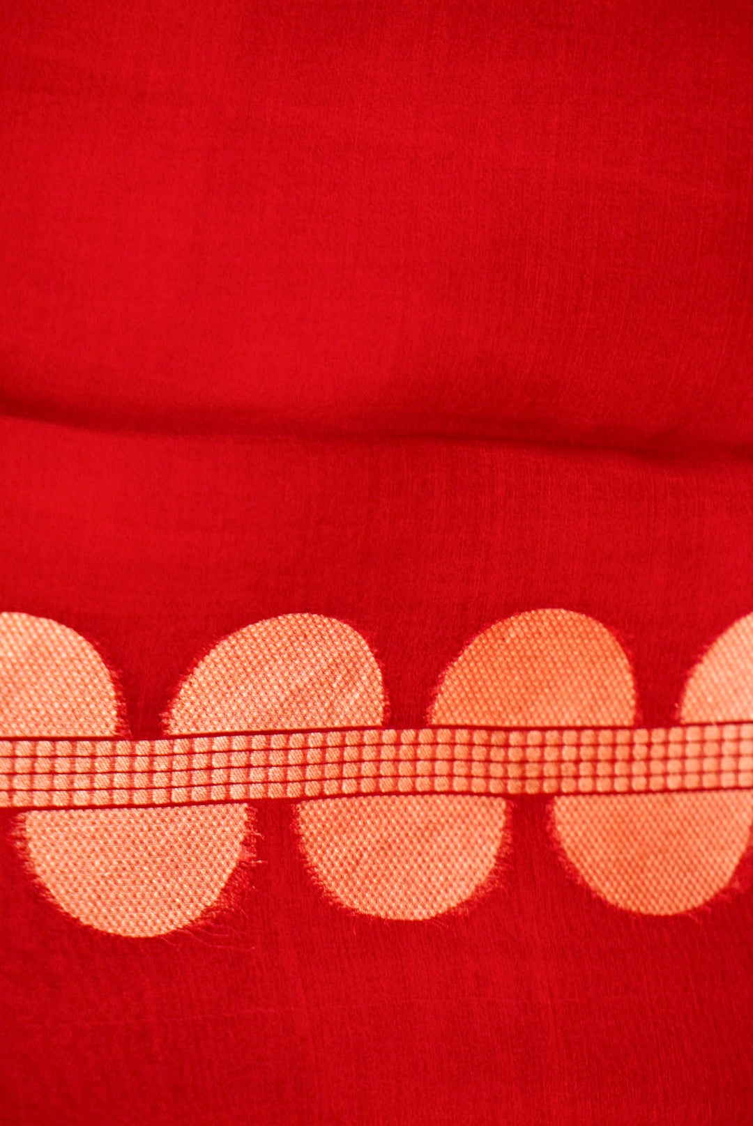 Red Pure Organza Silk Saree with Brocade Organza Body and Silk Border