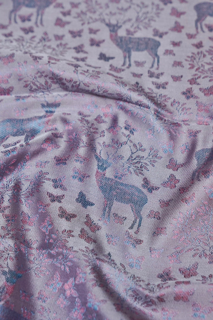Mauve Handwoven Pure Banarasi Tanchoi Silk Saree