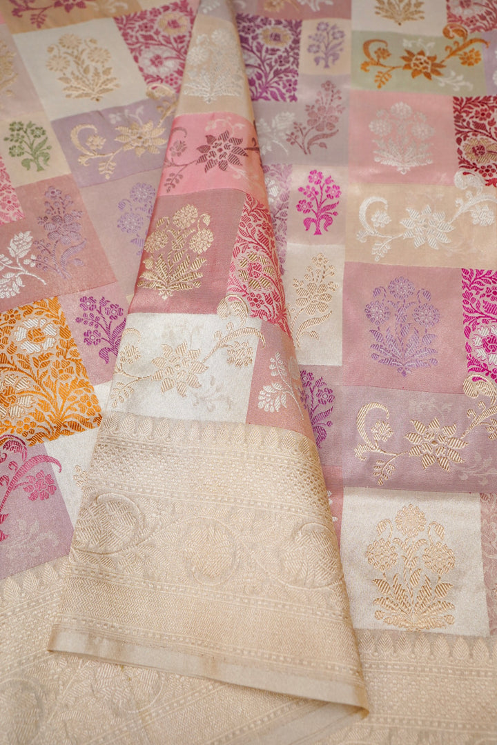 Handloom Banarasi Kadwa Pure Katan Silk Rangkaat Saree