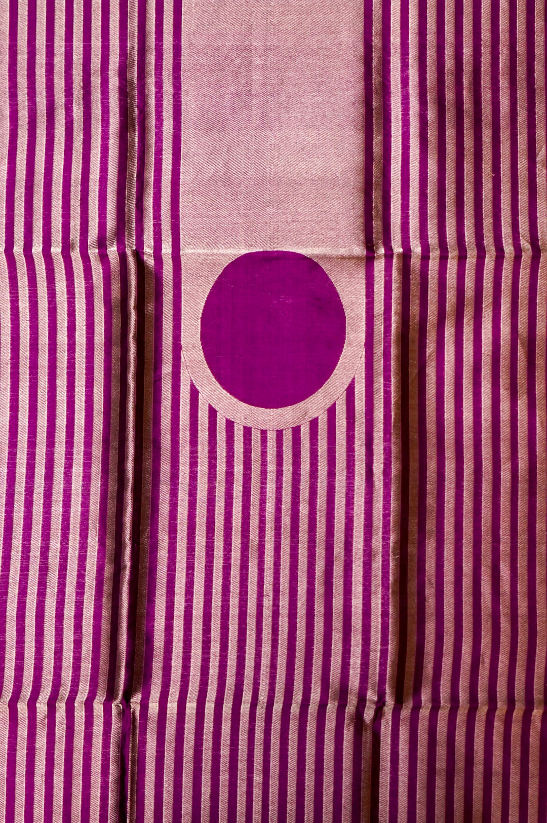 Elegant Purple Katan Silk Cord Set with Zari Woven Strip Neck Design View 3