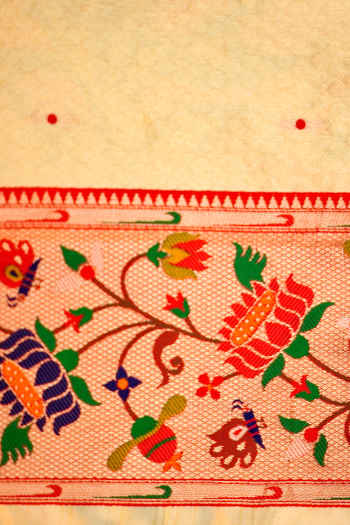 Banarasi Silk Saree with Paithani Inspired Weaving Pattern