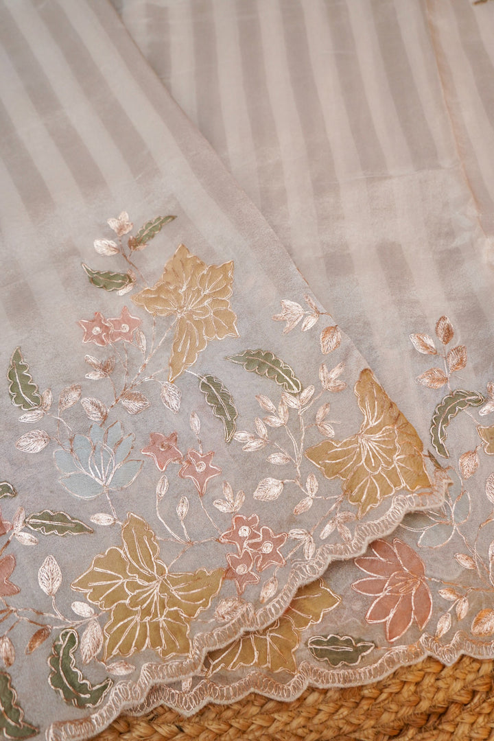 Pastel Pista Green Pure Soft Tissue Saree Delicate Festive Charm