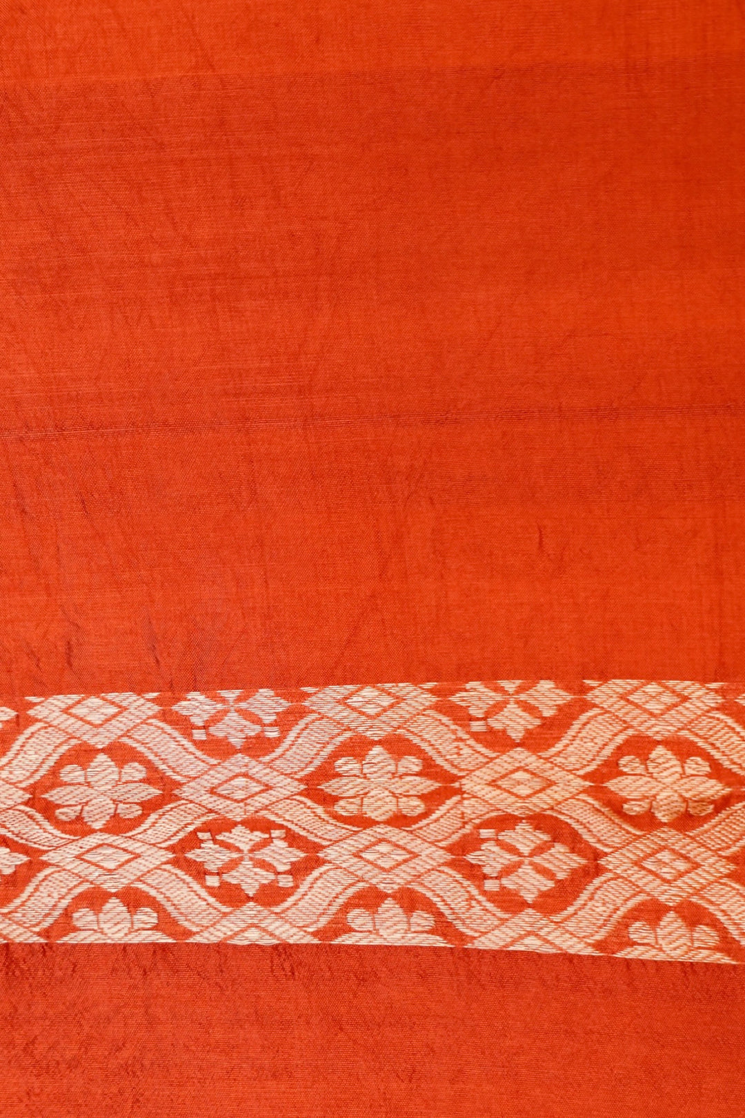 Rust Orange Pure Katan Silk Saree with Gola Boota Designing