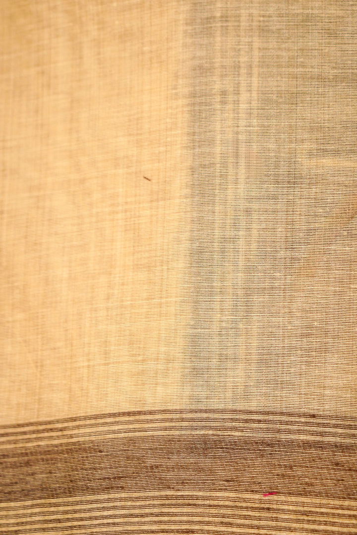 Elegant Beige Cotton Silk Saree with Zari Bootidar Weave Jamdani Inspired Pallu Blouse