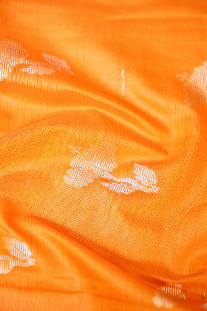Unstitched Beige Gold Pure Chanderi Silk Suit with Yellow Contrast Dupatta