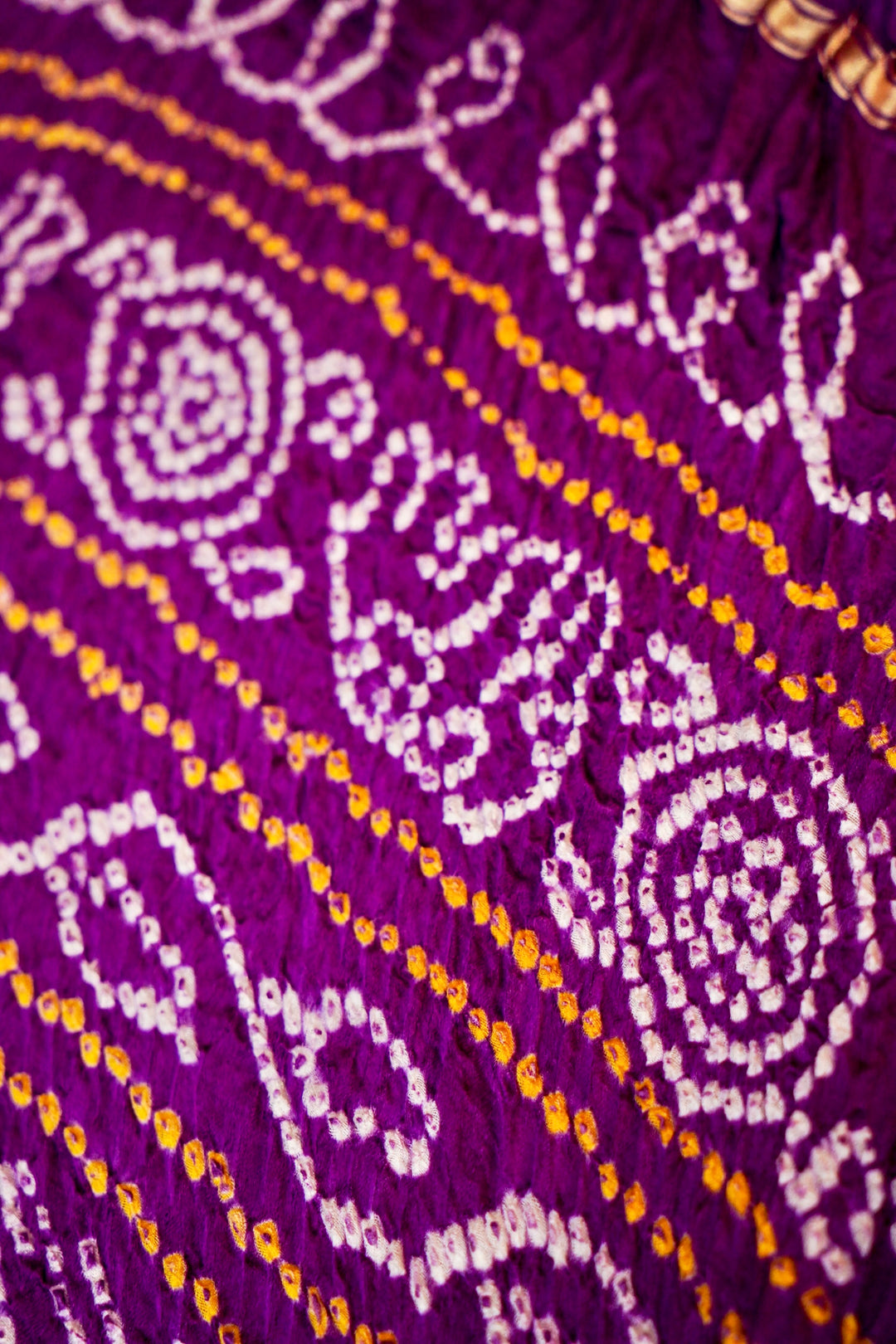 Royal Tradition in Purple Handwoven Georgette Silk Gharchola Saree with Zari Grid Detailing