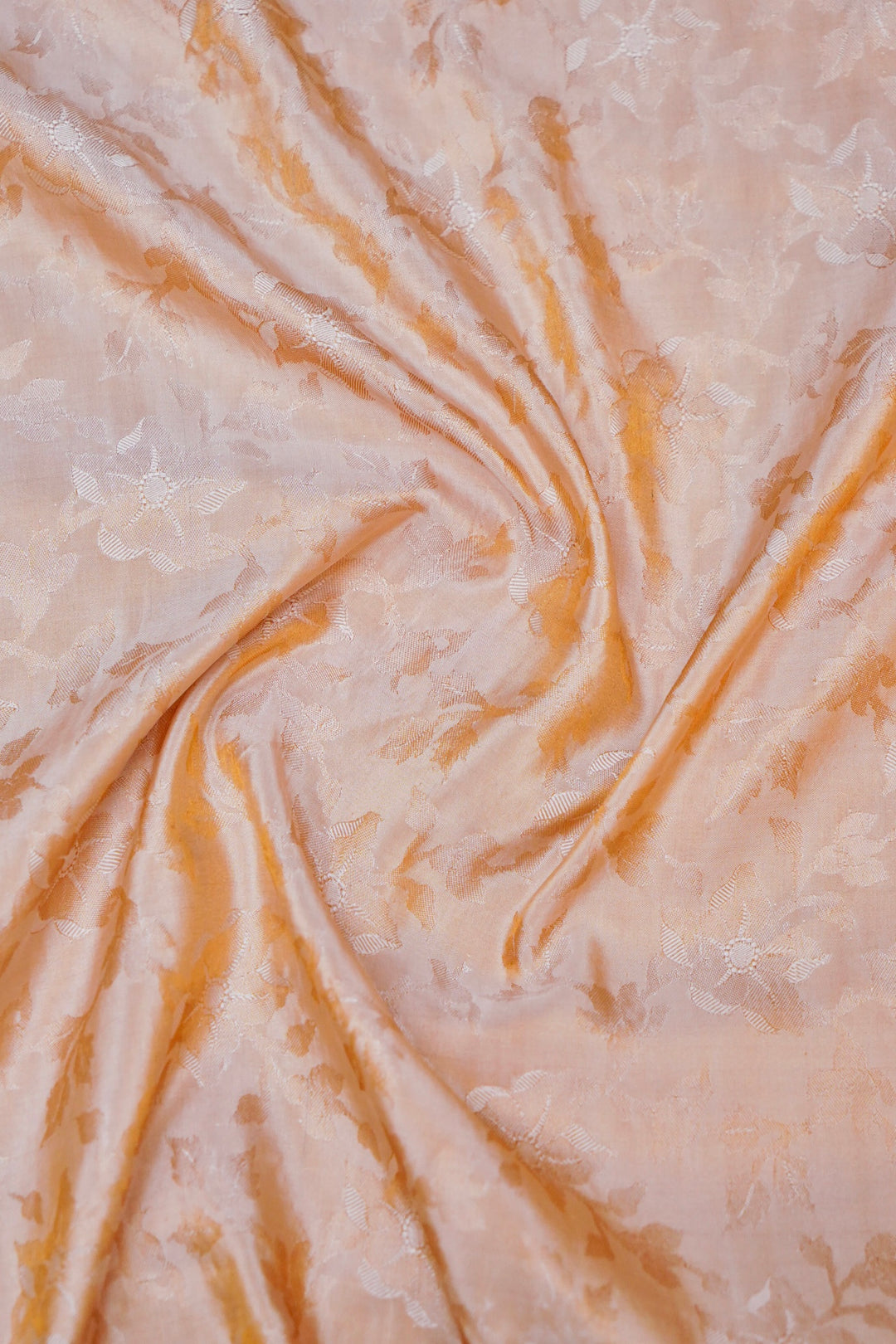 Handwoven Dyeable Pure Katan Tissue Fabric with Tanchoi Weaving Pattern