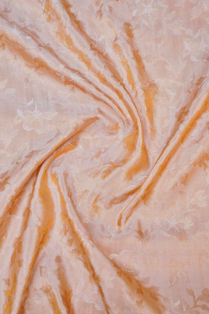 Handwoven Dyeable Pure Katan Tissue Fabric with Tanchoi Weaving Pattern