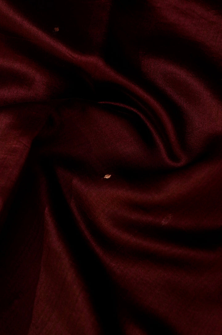 Earthy Royalty – Pure Banarasi Handloom Chiniya Silk Saree in Dark Brown