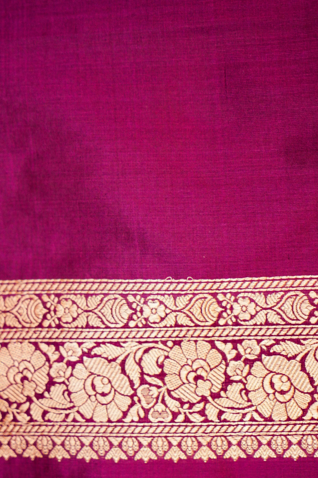 Wine Handwoven Banarasi Pure Katan Silk Upadda Jaal Saree with Jangla Zari Design