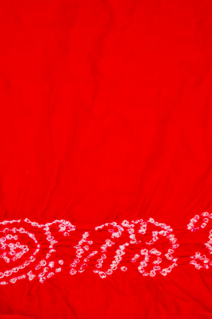Eternal Bridal Elegance Red Gharchola Silk Saree with Zari Checks & Bandhej Motifs