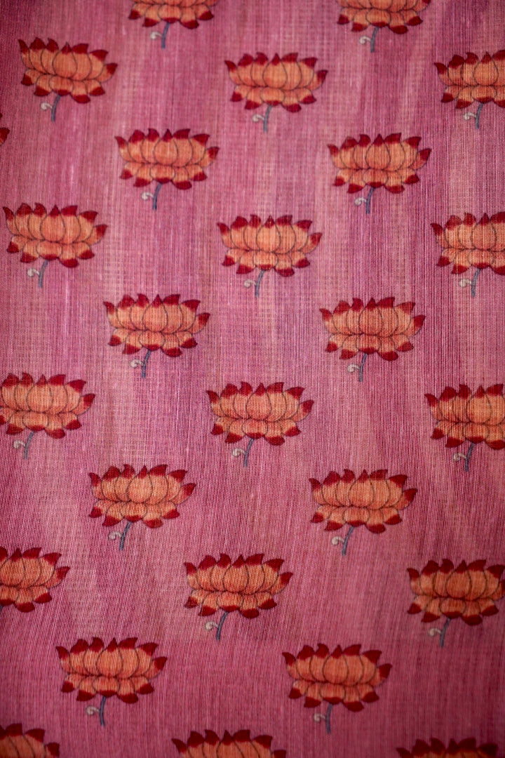 Artisanal Kota Check Saree with Multicolor Leheriya Aari Tari Handwork Pichwai Kalamkari Pallu Blouse