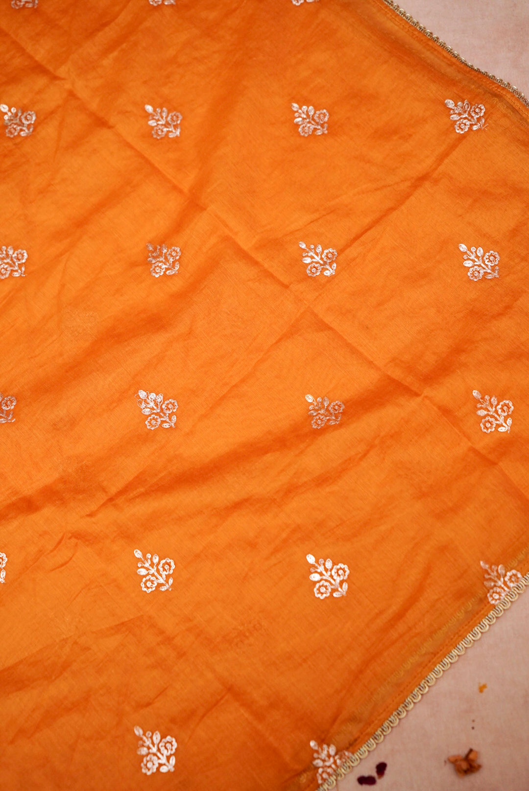 Mustard Pure Mul Silk Suit with Zardozi Embroidery and Pitta Zari Dupatta
