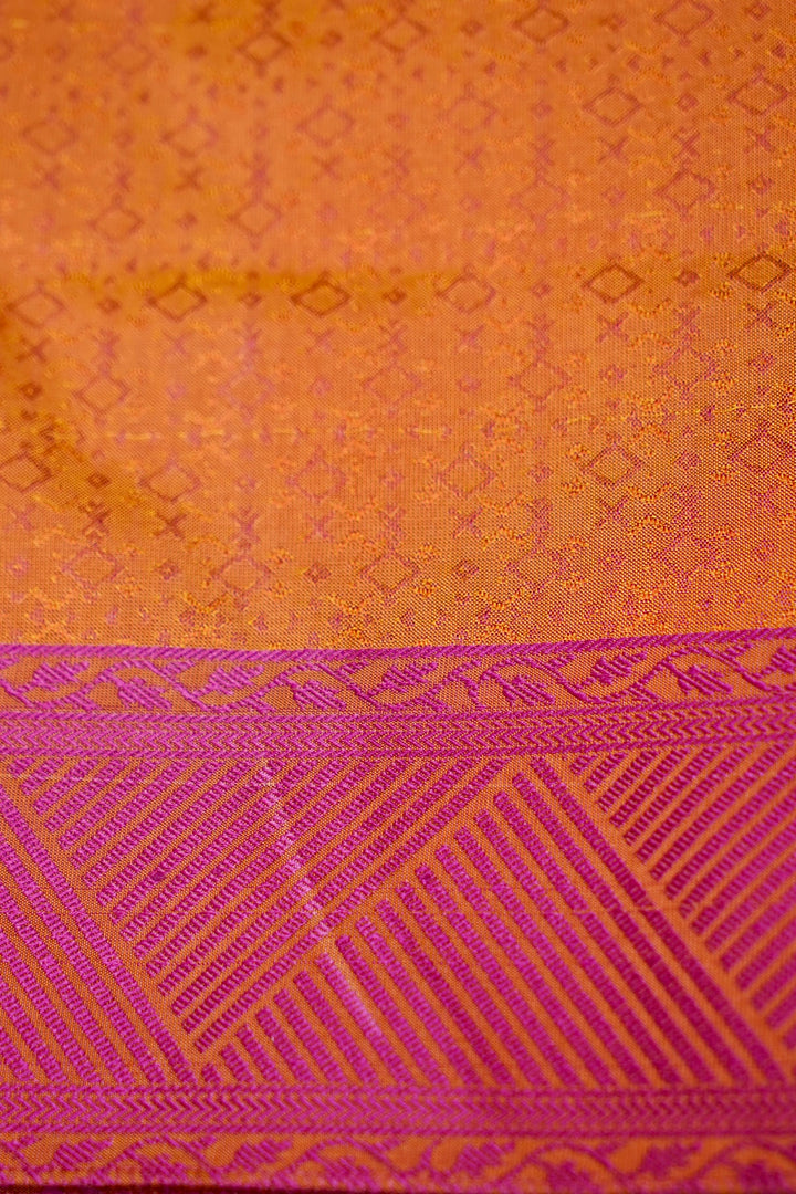 Yellow Handwoven Pure Banarasi Tanchoi Silk Saree