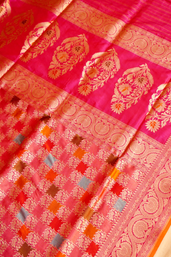 Gulnaar Rangkat – Handwoven Banarasi Pure Katan Silk Saree