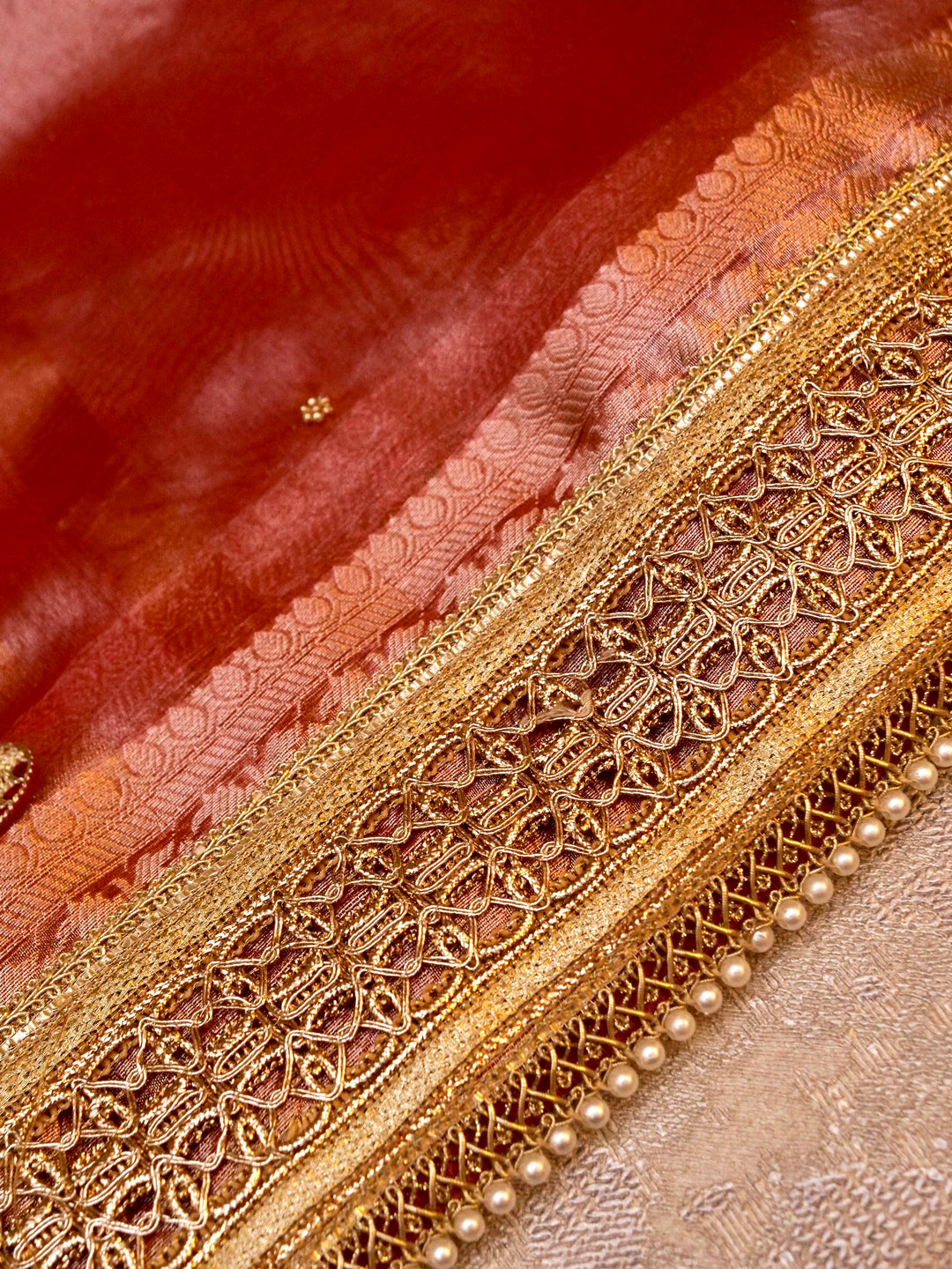 Elephant Motifs Banarasi Maharani Tissue Silk Saree with Hand Embroidery