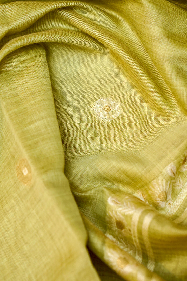 Pistachio Green Cotton Unstitched Suit Set